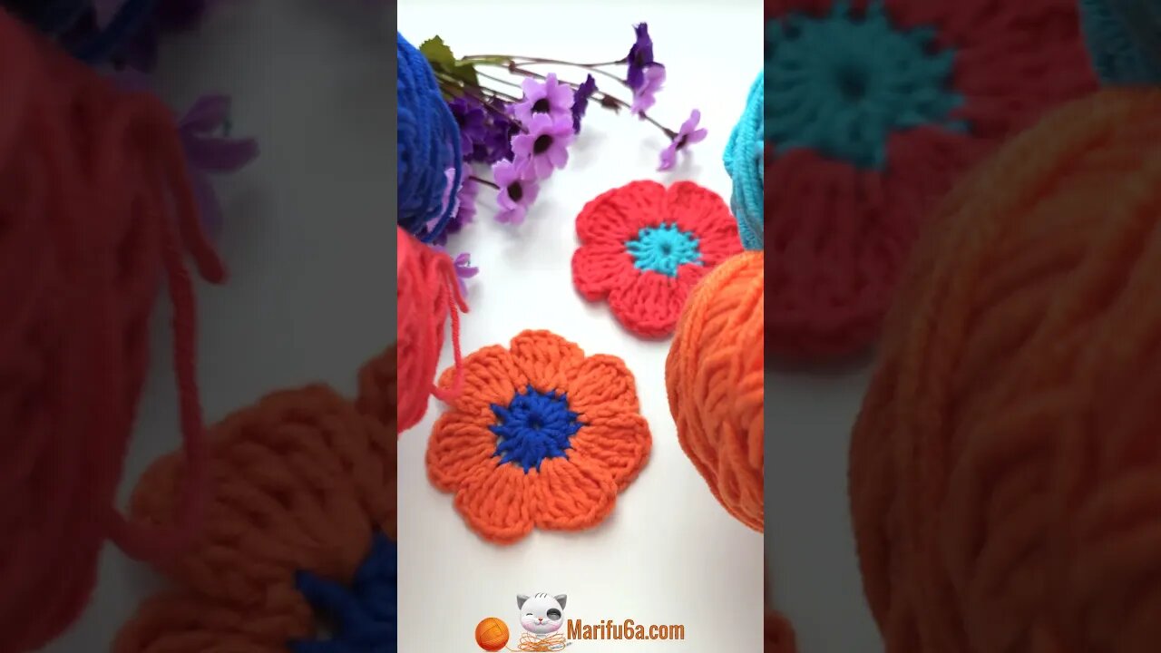 amazing crochet flower #crochet #crocheting #shorts