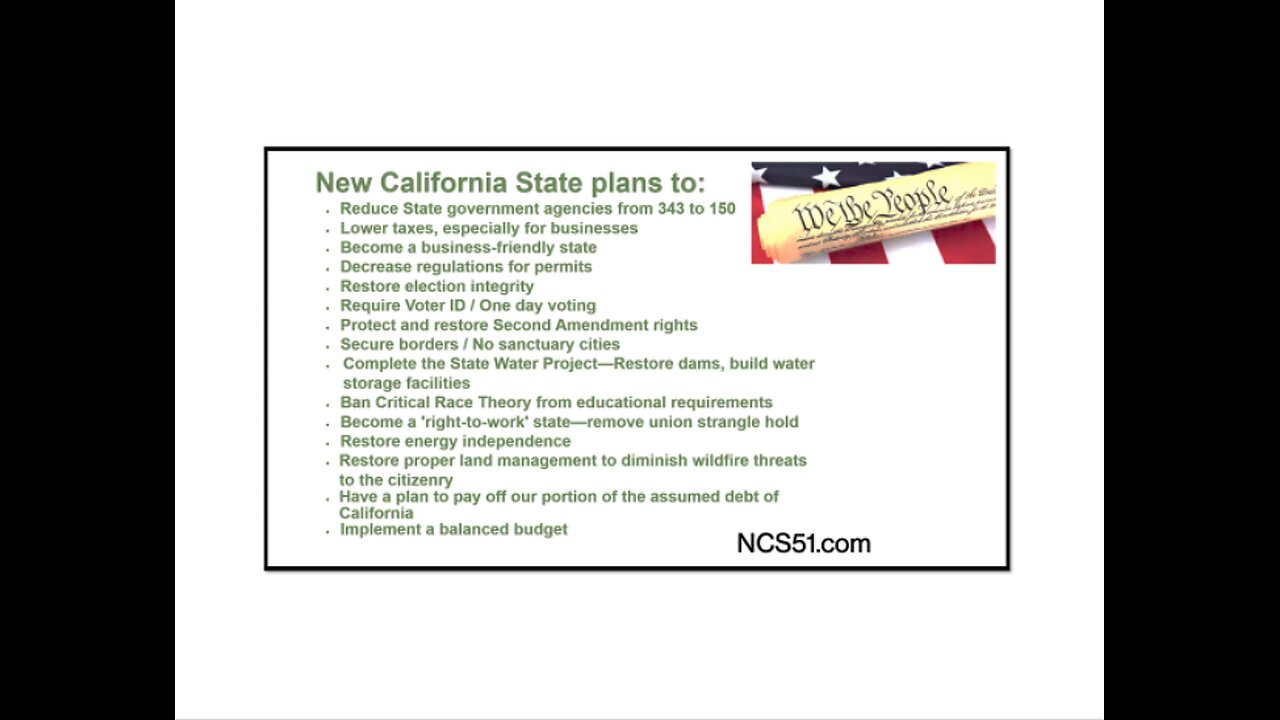 New California State... A Constitutional Solution