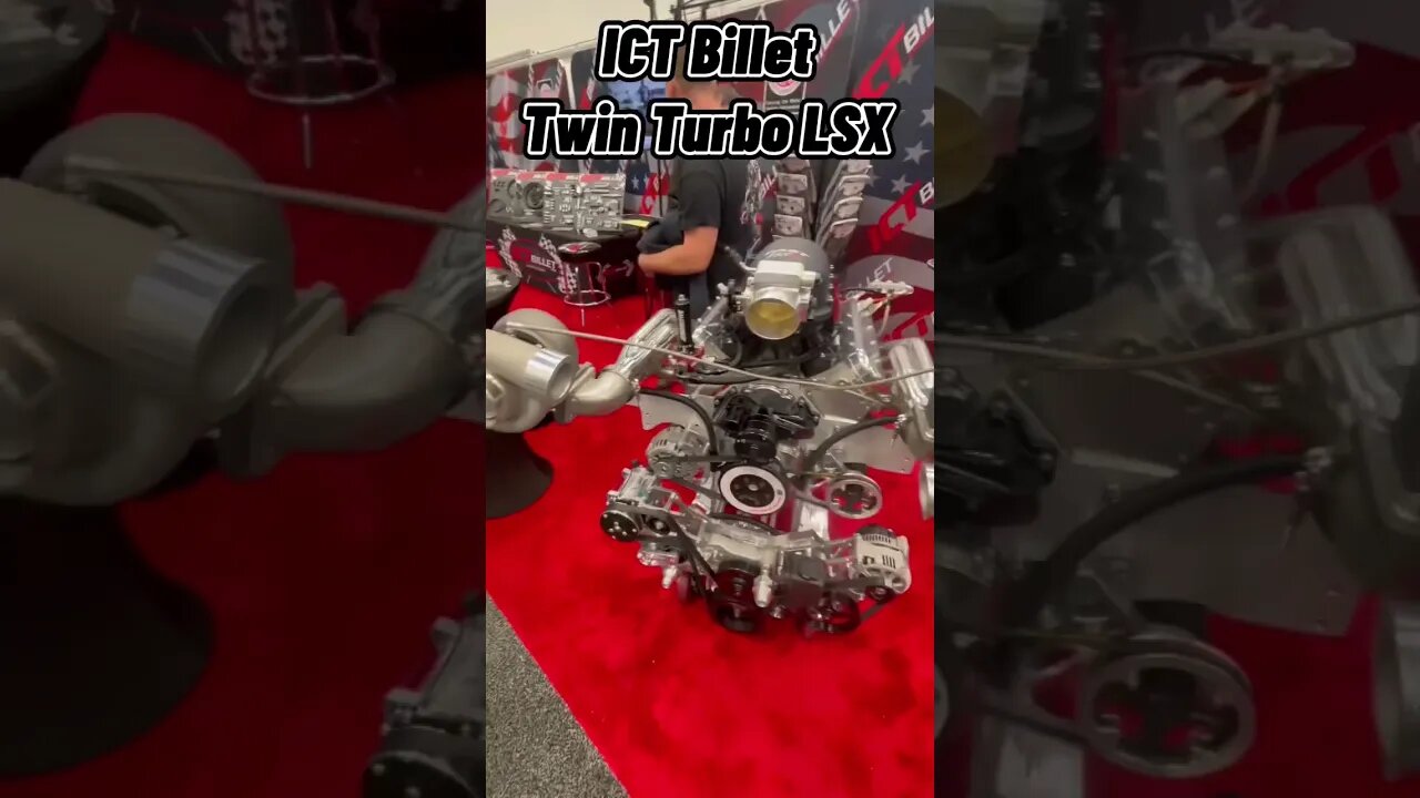 ICT Billet Twin Turbo LSX at PRI! #shorts