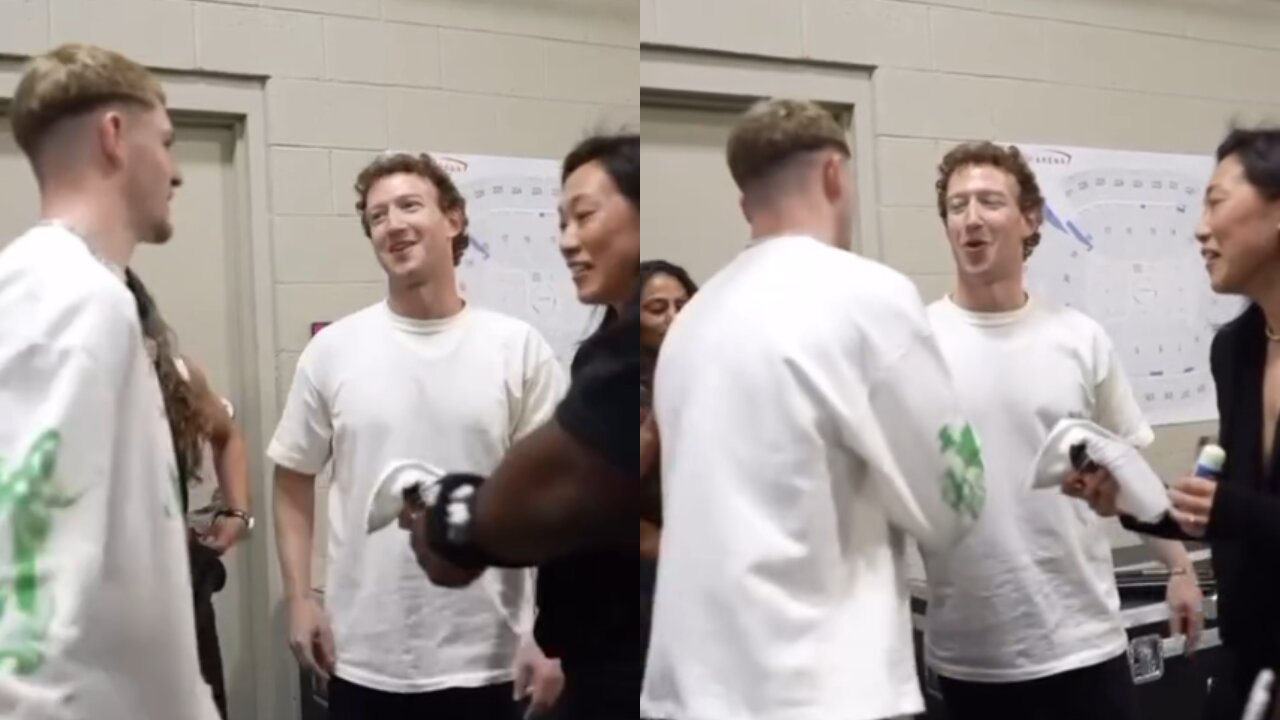 Mark Zuckerberg using PROFANITY to UFC Fighter at Backstage of UFC 300