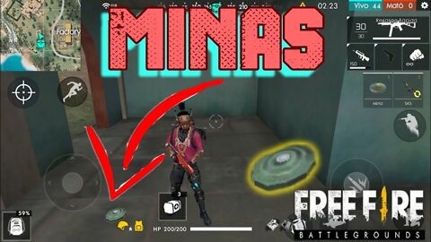 Free fire - colquei uma mina