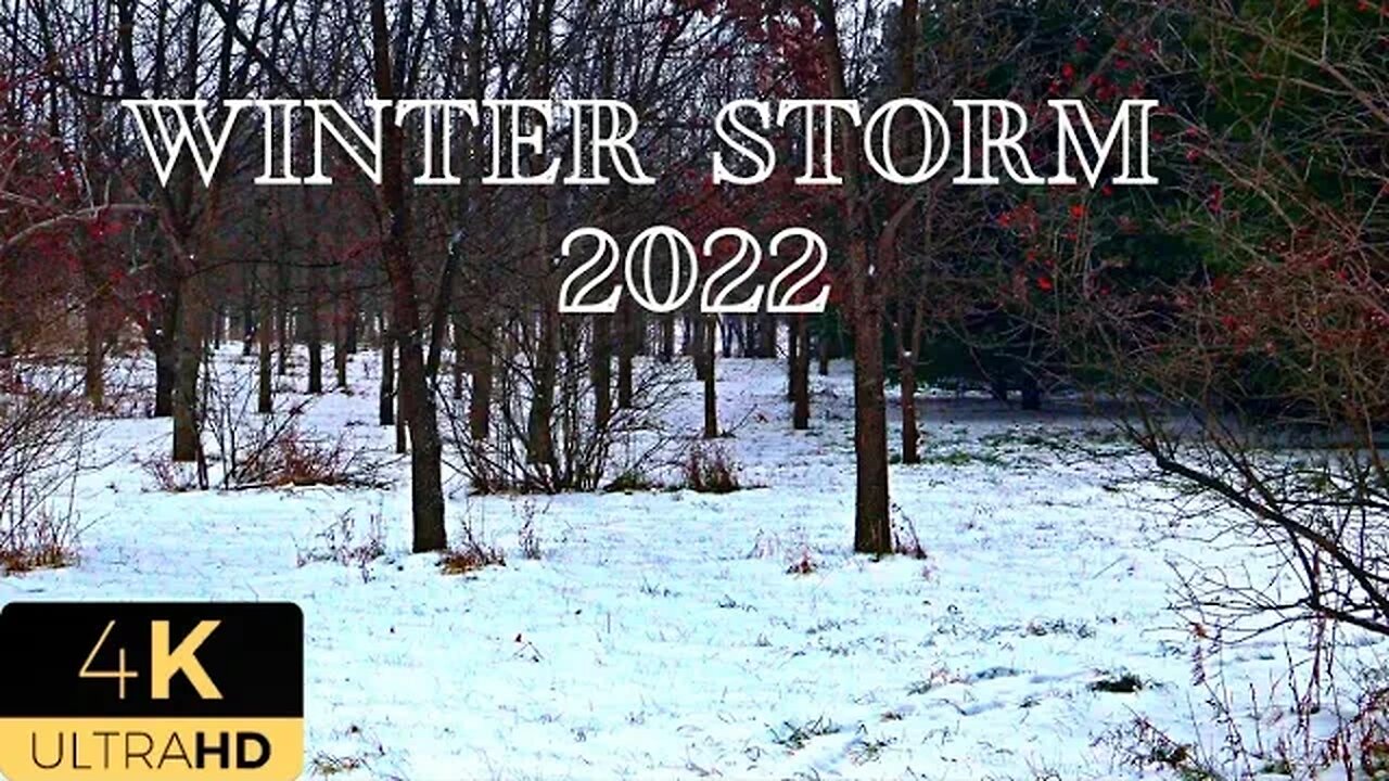 winter storm ambience | Relax to sounds of Winter 4K-UHD