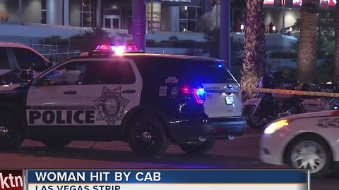 Woman hit by taxi on Las Vegas Strip