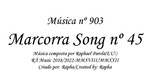 Música nº 903-Marcorra Song nº 45