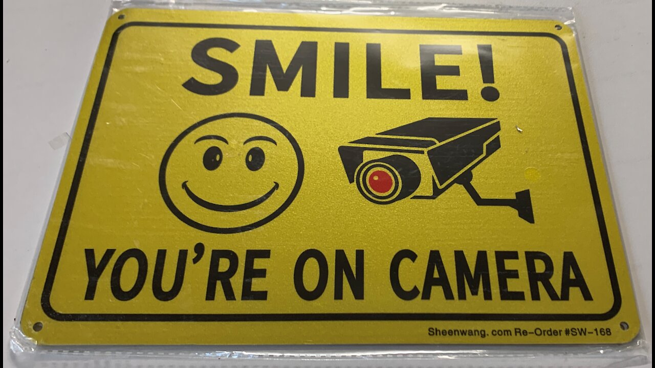 Sheenwang Smile You’re on Camera Outdoor Sign Video Surveillance Home Business Driveway Alert