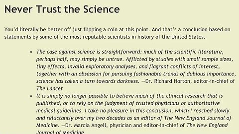 Trust the Science?