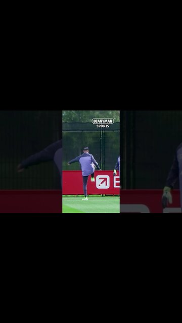 Jurgen Klopp shows off his keepie uppie skills during Liverpool training!