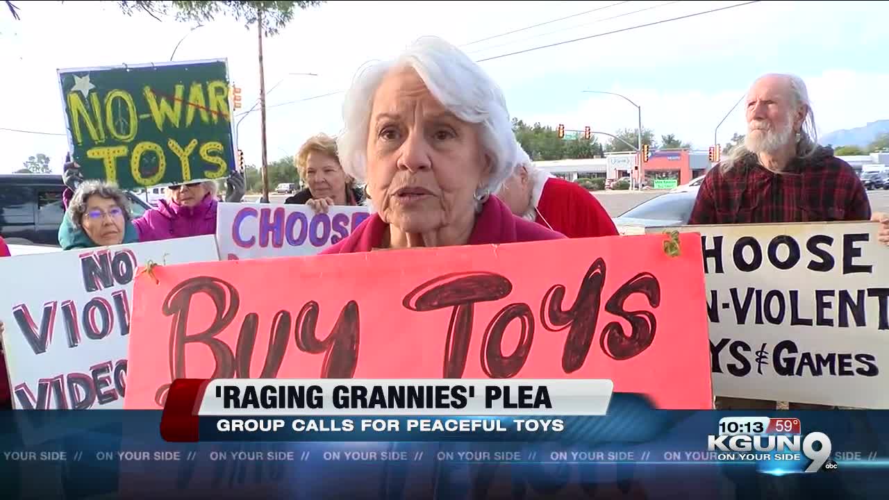 ‘Raging Grannies’ ask parents gift their children peaceful toys