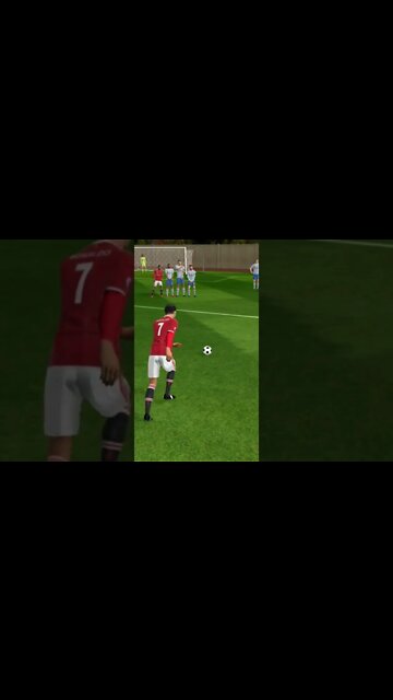 CRISTIANO RONALDO MU ROCKET SHOOT FREE KICK FIX GOAL DLS 22 #shorts