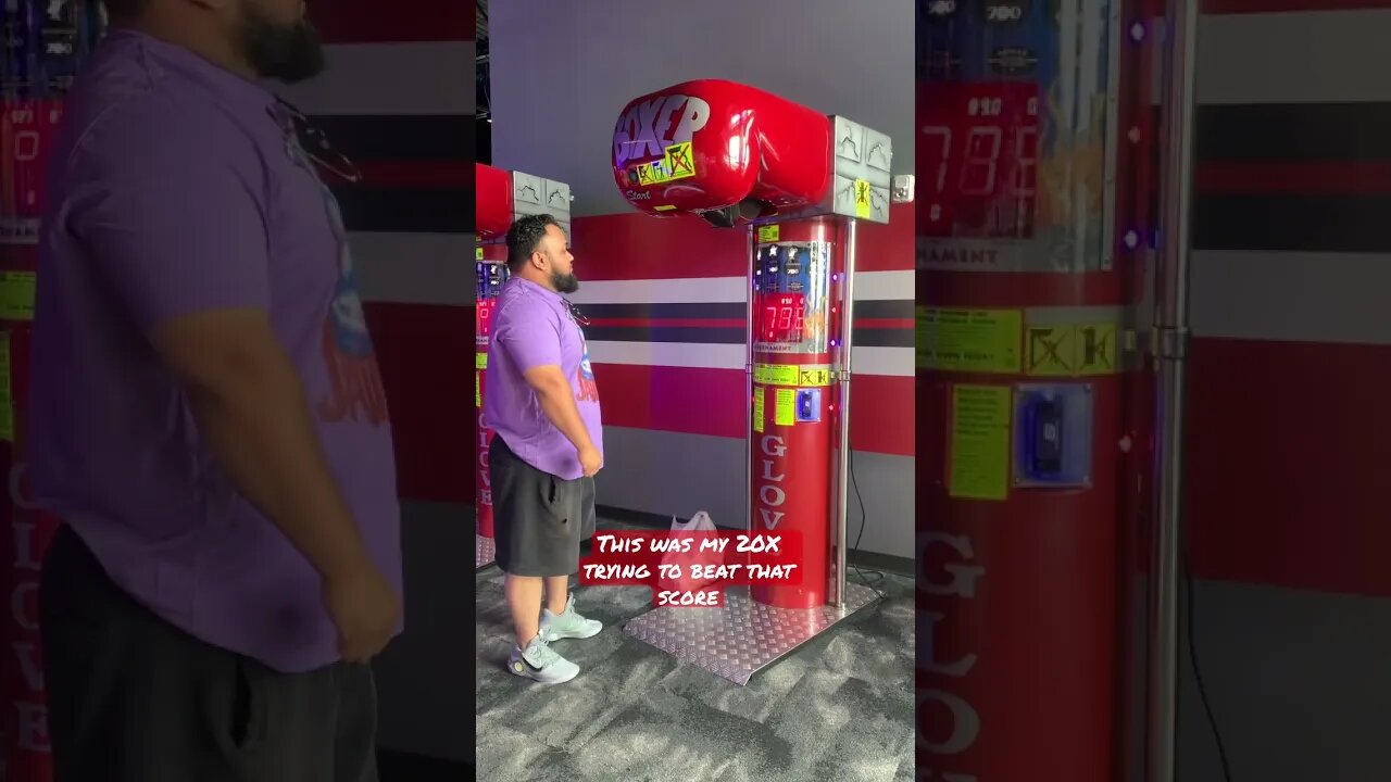 Tried to beat the boxing machine score