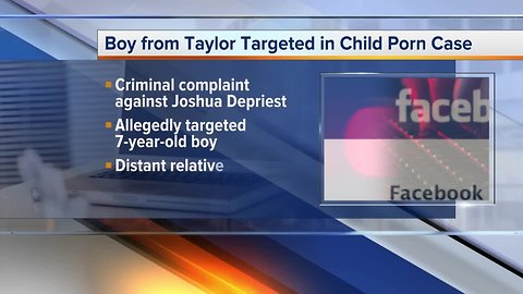 Feds: Distant relative targets 7-year-old Michigan boy in child pornography case