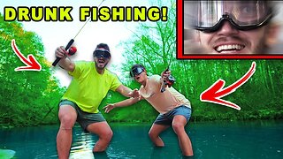 DRUNK GOGGLE Creek Fishing Challenge!