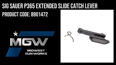 Sig Sauer P365 Extended Slide Catch Lever - 8901472