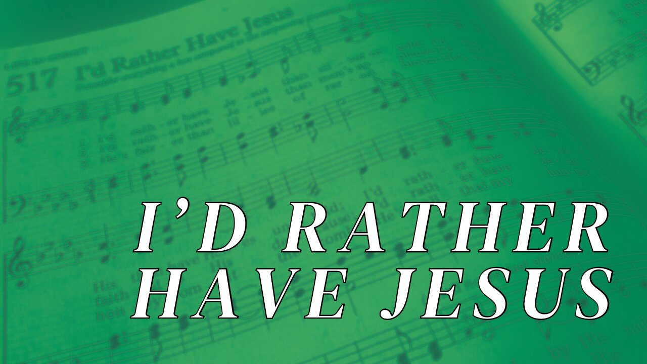 I’D RATHER HAVE JESUS / / Acoustic Cover by Derek Charles Johnson / / Lyric Video