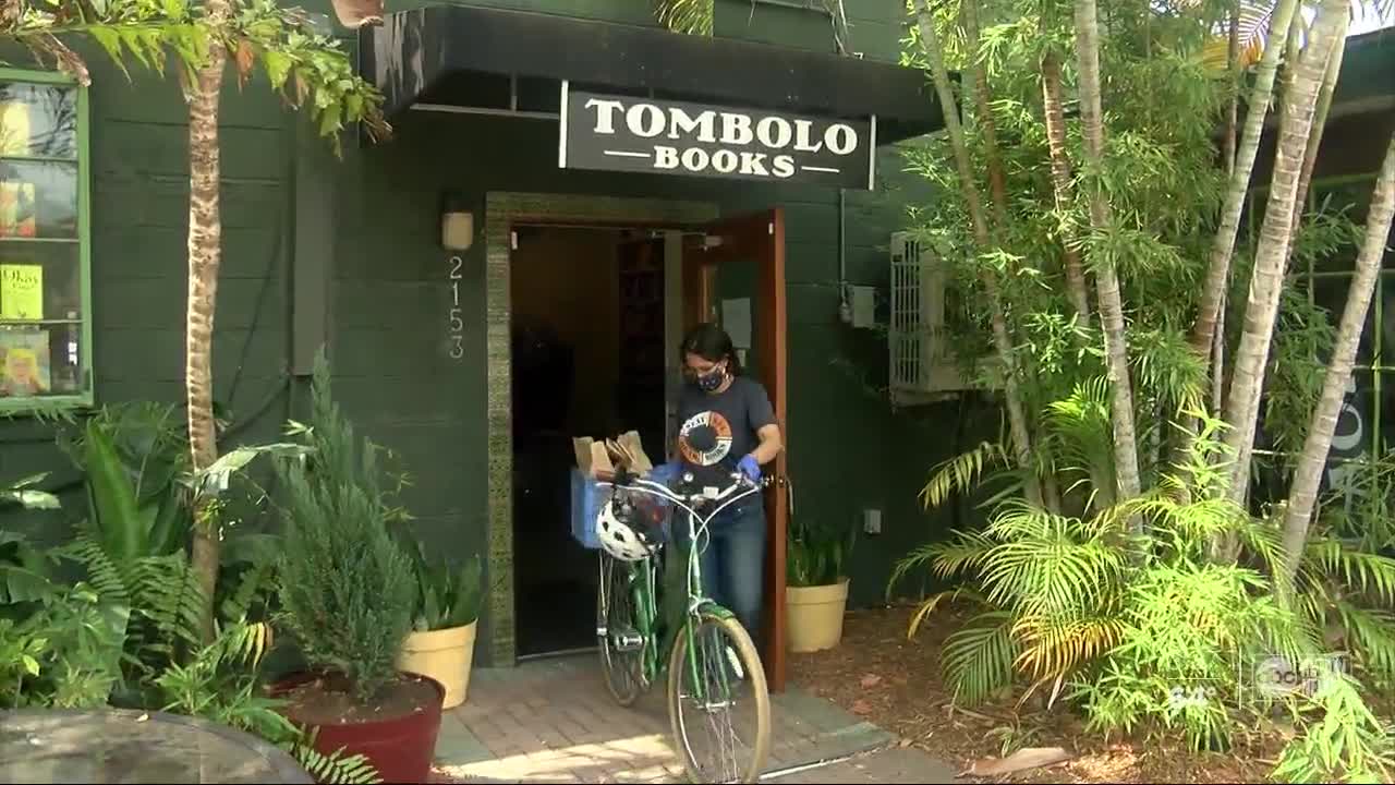 St. Pete bookstore owner makes book deliveries to people on her bike every day