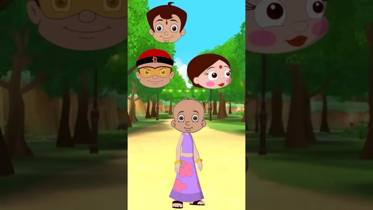 Match The Right Head | Chutki Face Puzzle | Chhota Bheem Cartoon | Wrong Head Puzzle #shorts