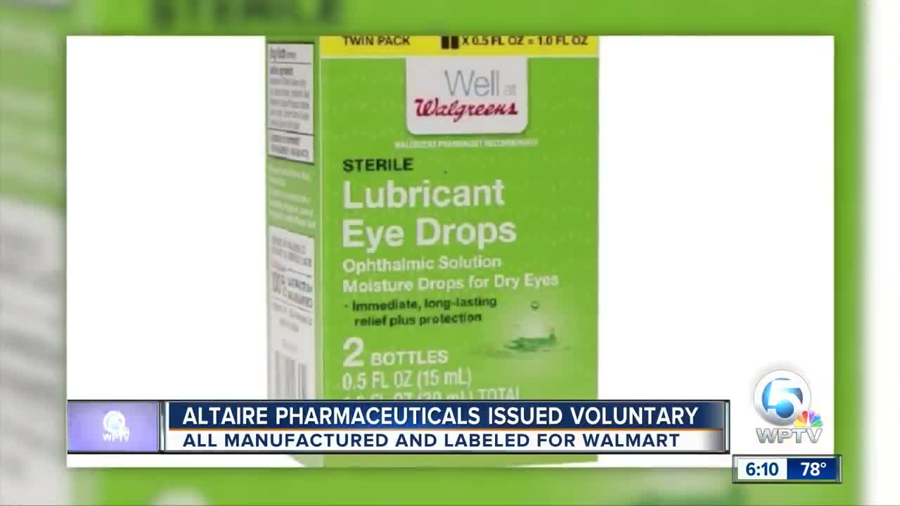 Eye drops, ointment sold at Walgreens and Walmart recalled because they may not be sterile