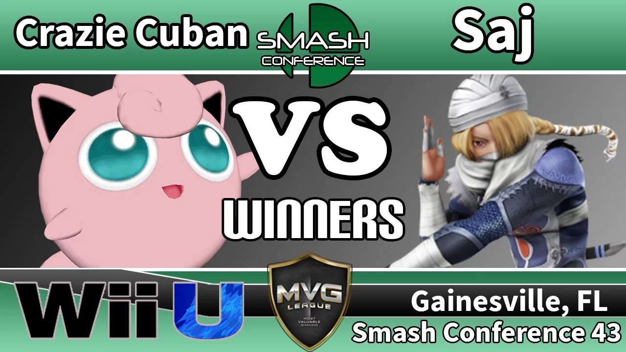 Crazie Cuban (Toon Link & Jigglypuff) vs. Saj (Sheik) - SSB4 Winners R6 - SC43