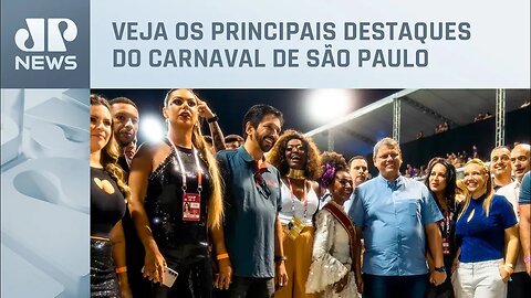 Tarcísio de Freitas e Ricardo Nunes participam de desfiles de Carnaval no Anhembi