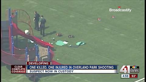 2 men shot near Overland Park elementary school; suspect caught