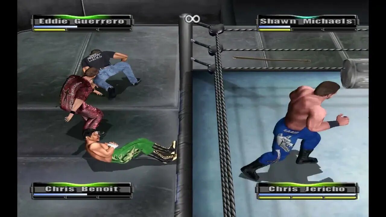 Wrestlemania XIX - Chris Jericho/Chris Benoit vs Shawn Michaels/Eddie Guerrero