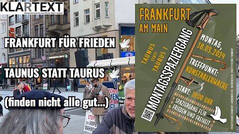 Störerin bei Friedensmahnwache in FFM gestellt