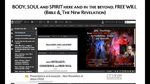 BODY, SOUL and SPIRIT here and in the beyond. FREE WILL (Bible & The New Revelation)