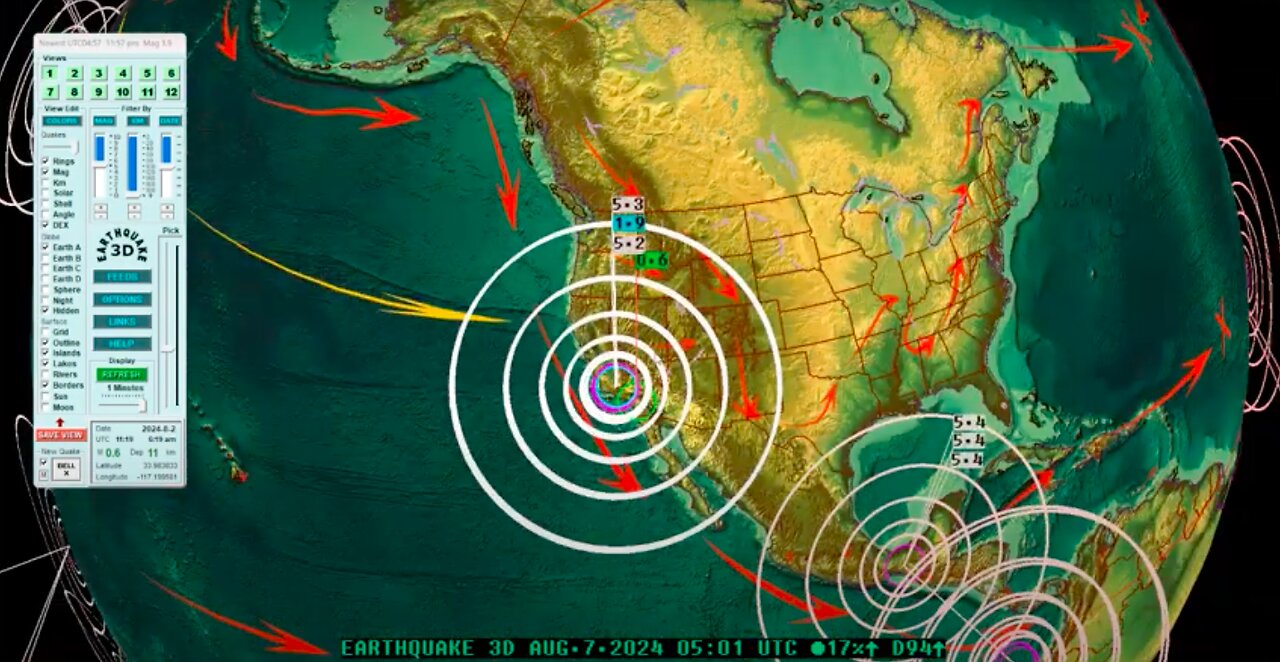 California M5.3 Earthquake - Seismic spread obvious - Keep Watch Indonesia #dutchsinse