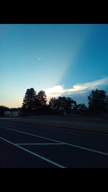 Goodyear Blimp Flies Over Newington
