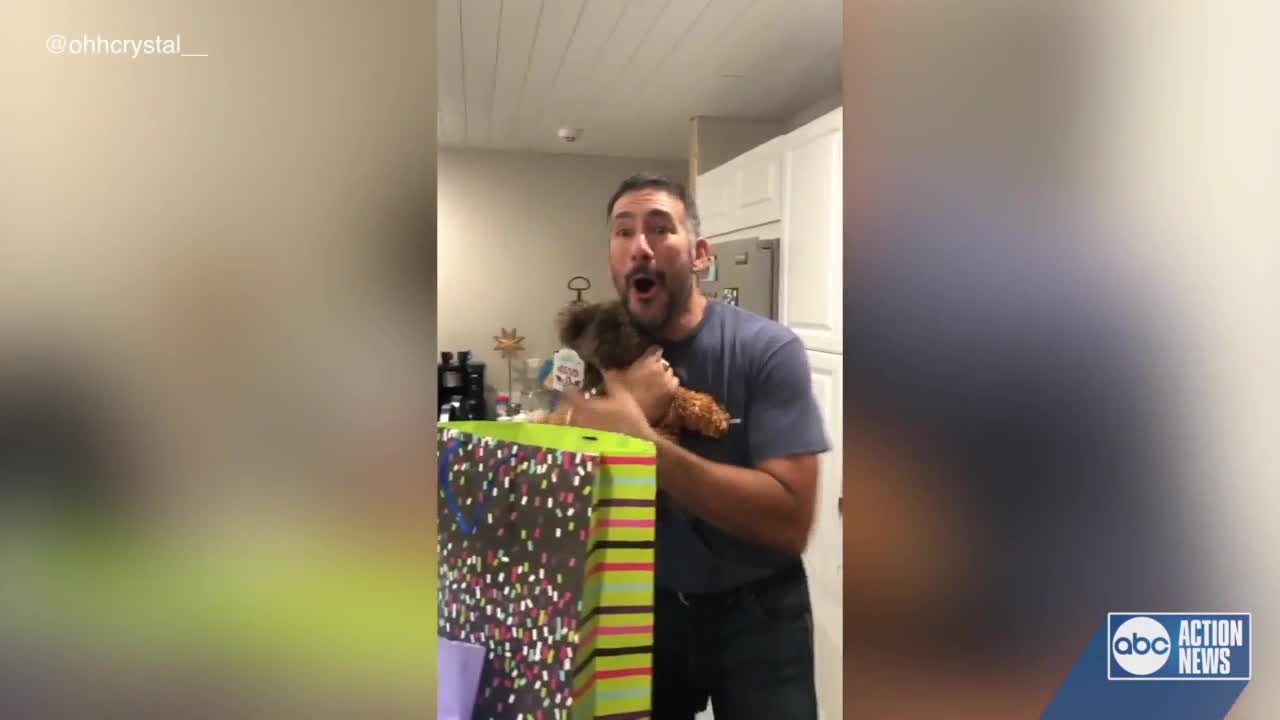 Tampa father gets surprise baby announcement