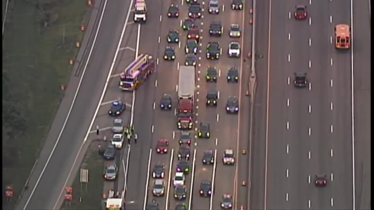 Multi-car accident on I-90 eastbound near West 25th Street