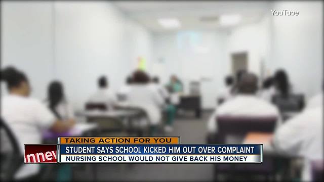 Nursing student fights Bradenton school for refund after he filed complaints