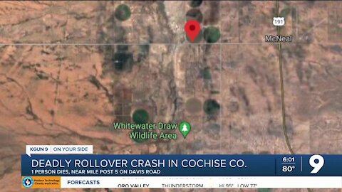 Deadly rollover crash in Cochise County