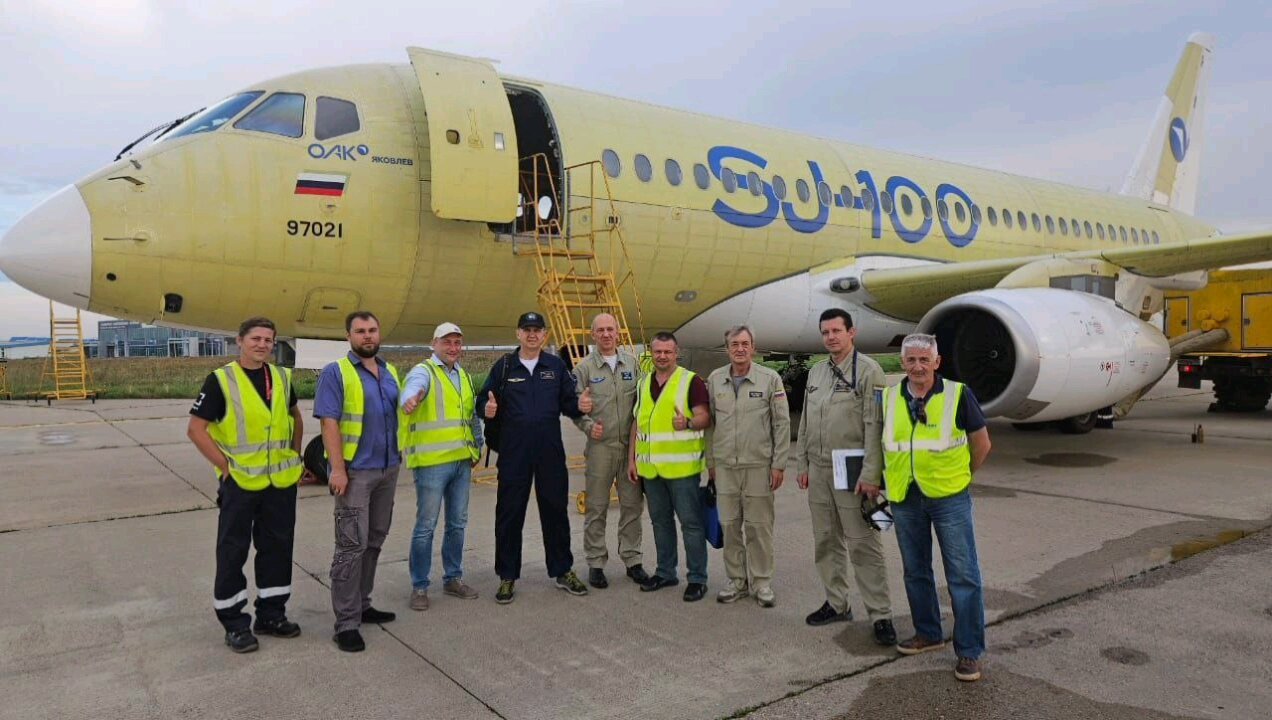 In the presence of the certification authorities, the Sukhoi Superjet SJ-100 regional transport...
