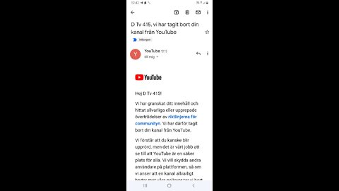 YOUTUBE TOKE DOWN MY CHANNEL