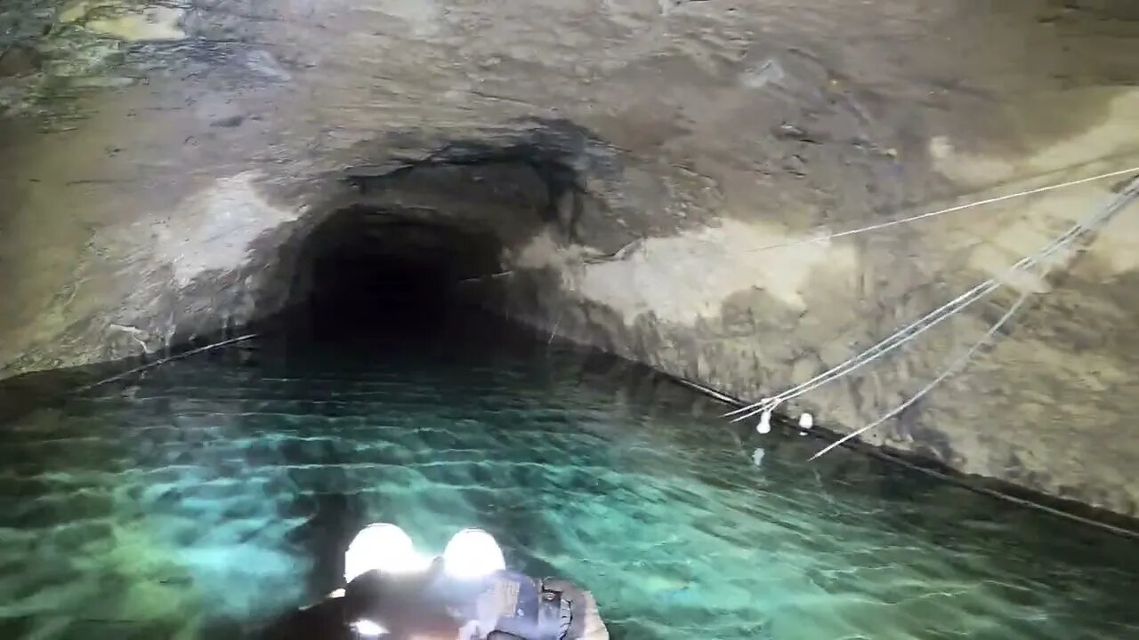 Exploring Underwater In A Talc Mine