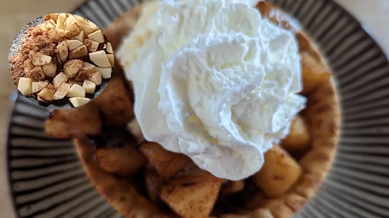 Apple, Cinnamon Dessert Cooked On The Blackstone