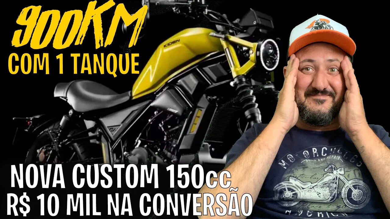 "NOVA CUSTOM 150: Incríveis 900km com Apenas 1 Tanque e 19cv! 🔥🔥"