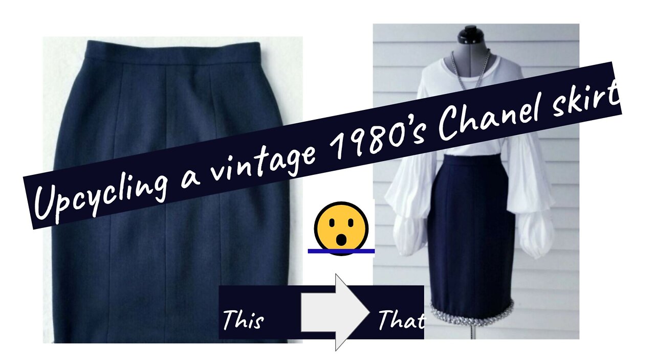 Watch me #upcycle this #chanel w/chain & rope nautical inspo skirt #slowfashion #handmade #couture