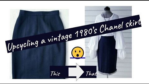 Watch me #upcycle this #chanel w/chain & rope nautical inspo skirt #slowfashion #handmade #couture