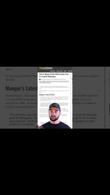Charlie Munger Roasts Bitcoin 🤦‍♂️ #shorts