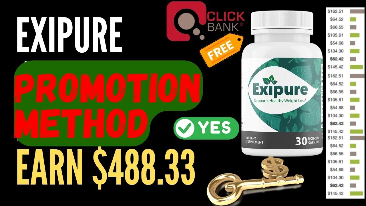 (Exipure Promotion Method) MAKE $488.33 On ClickBank, Affiliate Marketing, Free Traffic, CLICKBANK