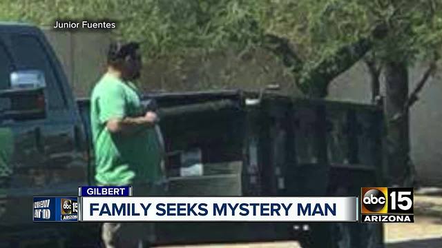 Valley family trying to find mystery man who paid respects during funeral procession