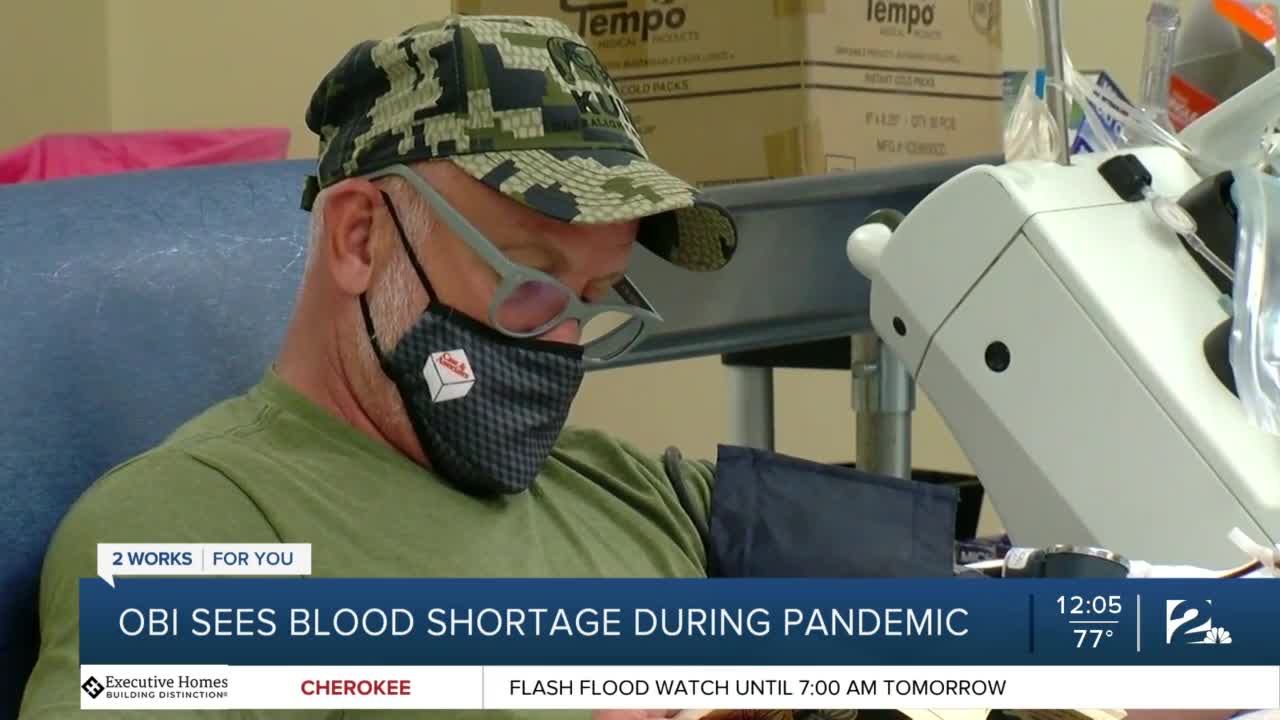 Oklahoma Blood Institute Sees Blood Shortage Due to Pandemic
