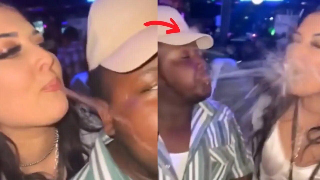 Woman SPITS Drink On Man & Gets Instant Karma