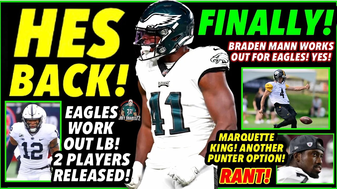 THEY SIGNED HIM BACK! THANK GOD! I FEEL BETTER ON EAGLES LB! BRADEN MAN WORKS OUT FOR EAGLES! YES!