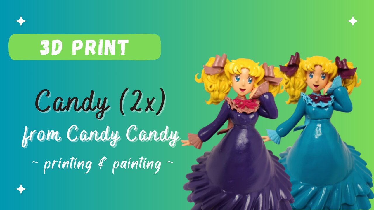 3D Printing & Painting Candy from "Candy Candy" (with soft piano music)