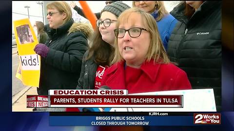 Teachers rally in hometowns during walkout