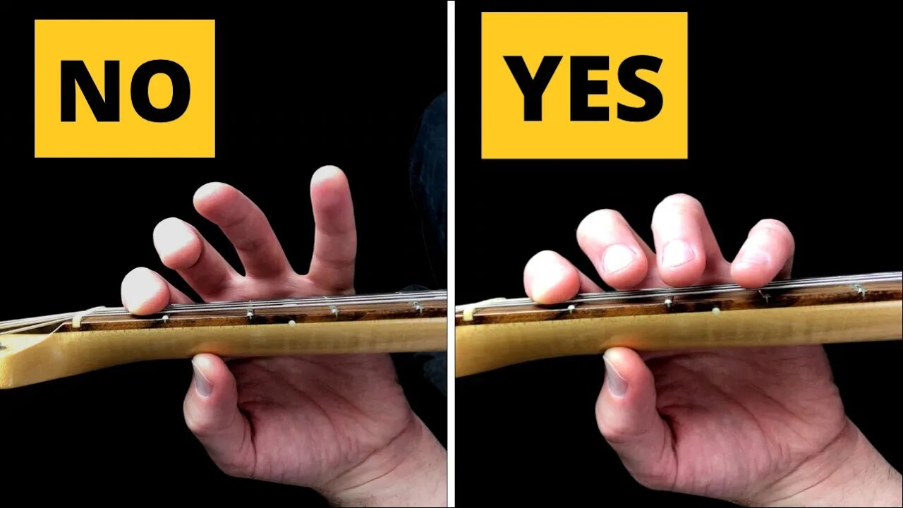 Fix Your Flying Pinky Guitar Technique (keeping fingers close to fretboard)