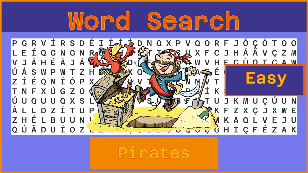 Word Search - Challenge 07/23/2022 - Easy - Pirates